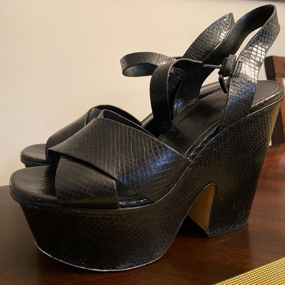 Michael Kors Snakeskin Platform Sandals - Picture 2 of 5